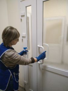 Дезинфекция коронавируса в МКД УК ЖФ Просторная